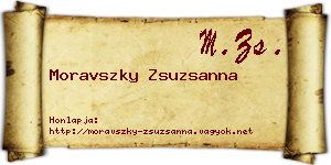 Moravszky Zsuzsanna névjegykártya